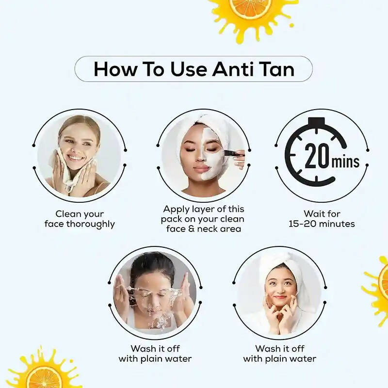 VCare Anti-Tan Facial Pack For Glowing Skin - Drmedicart