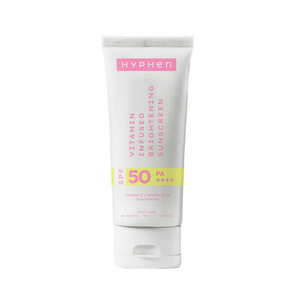 Hyphen By Kriti Sanon Vitamin Infused Brightening Sunscreen SPF 50 PA++++, Brightenens Skin, Reduces Dark spots & Pigmentation, No White Cast