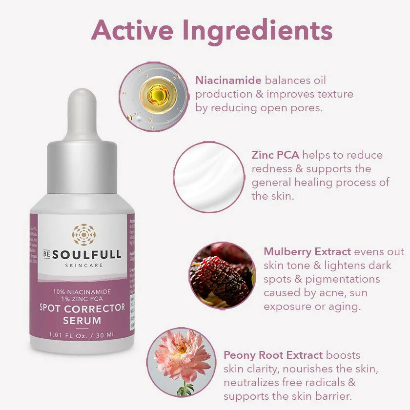 Be Soulfull 10% Niacinamide Spot Corrector Serum
