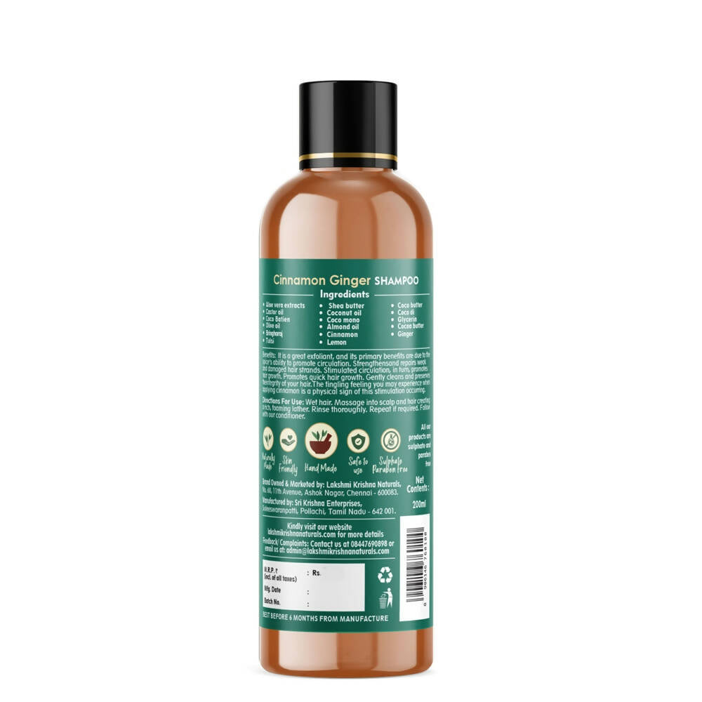 Lakshmi Krishna Naturals Cinnamon Ginger Shampoo - DrMediCart