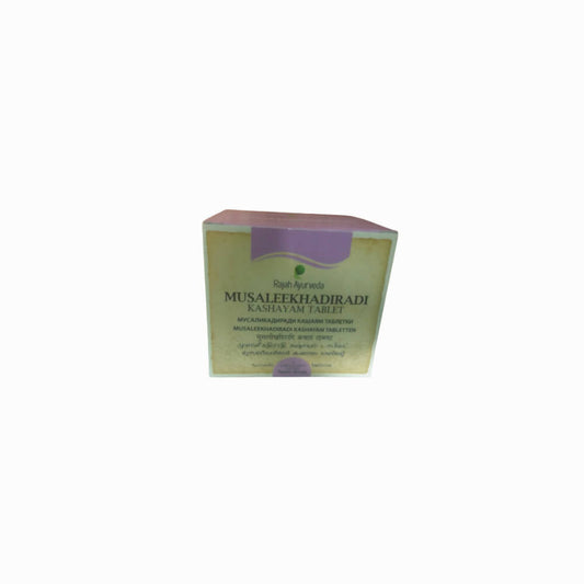 Buy Rajah Ayurveda Musaleekhadiradi Kashayam Tablets from DrMediCart, Ship from India to USA