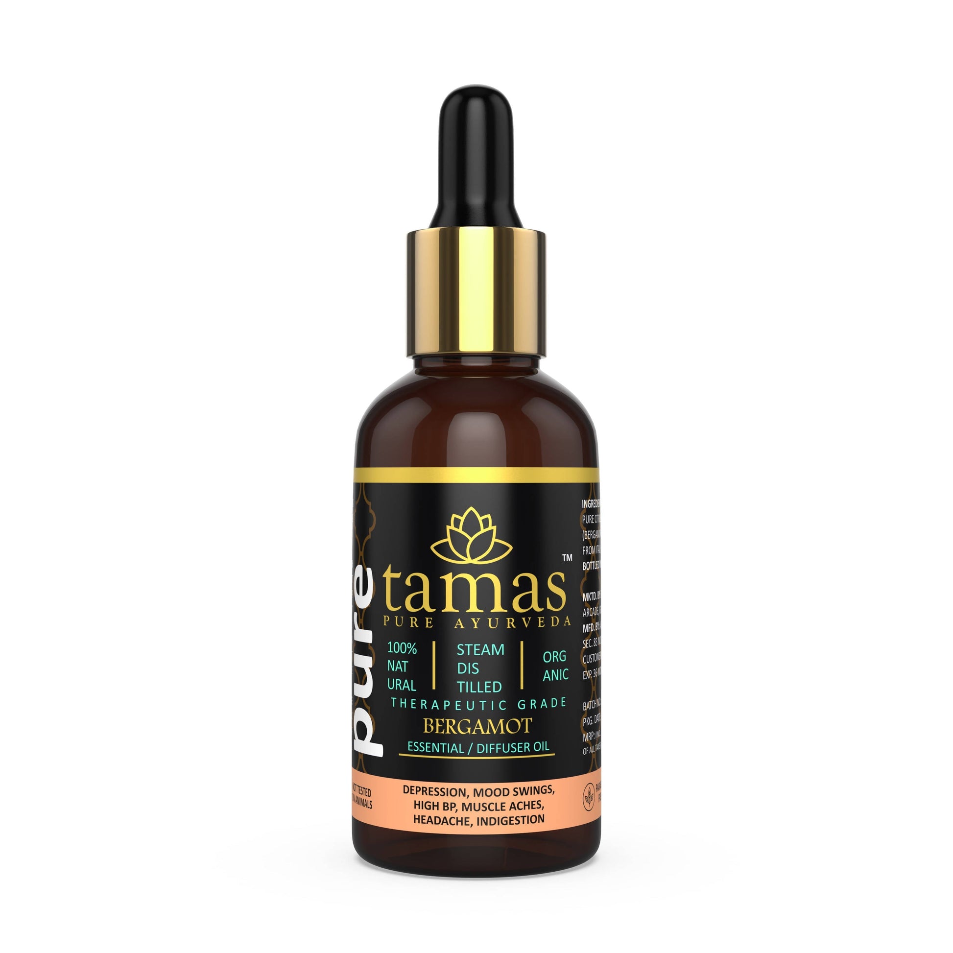 Buy Tamas Pure Ayurveda 100% Organic Bergamot Essential Oil- USDA Certified Organic from DrMediCart, Ship from India to USA