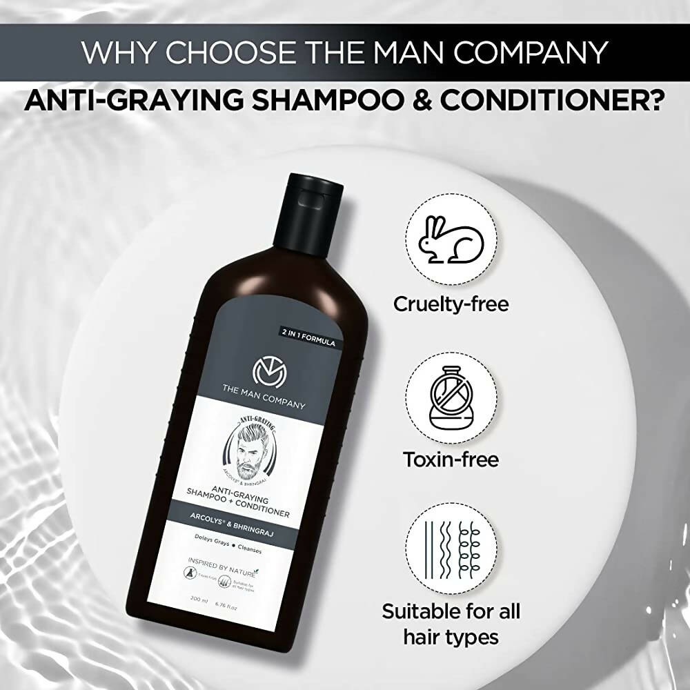 The Man Company Anti-Graying Shampoo & Conditioner for Men - Drmedicart