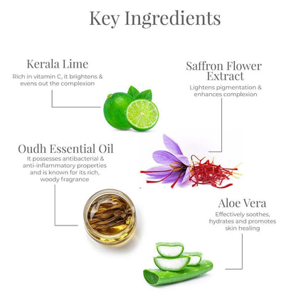 Forest Essentials Scented Body Mist Lime Saffron & Oudh - Drmedicart