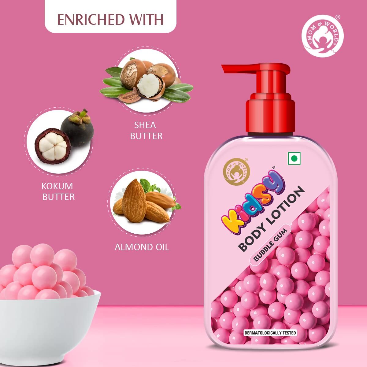 Mom & World Kidsy Bubble Gum Moisturising Body Lotion