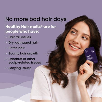 Wellbeing Nutrition Melts Healthy Hair Oral Thin Strips-Tropical Watermelon Flavor - Drmedicart