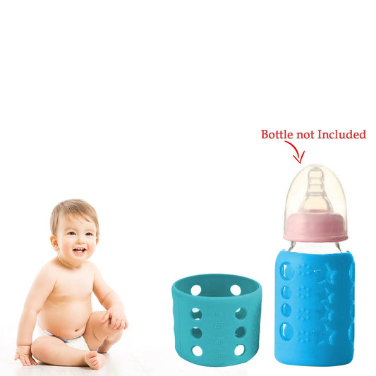 Buy Safe-O-Kid Silicone Baby Feeding Bottle Cover Cum Sleeve for Insulated Protection Small 60mL- Blue from DrMediCart, Ship from India to USA