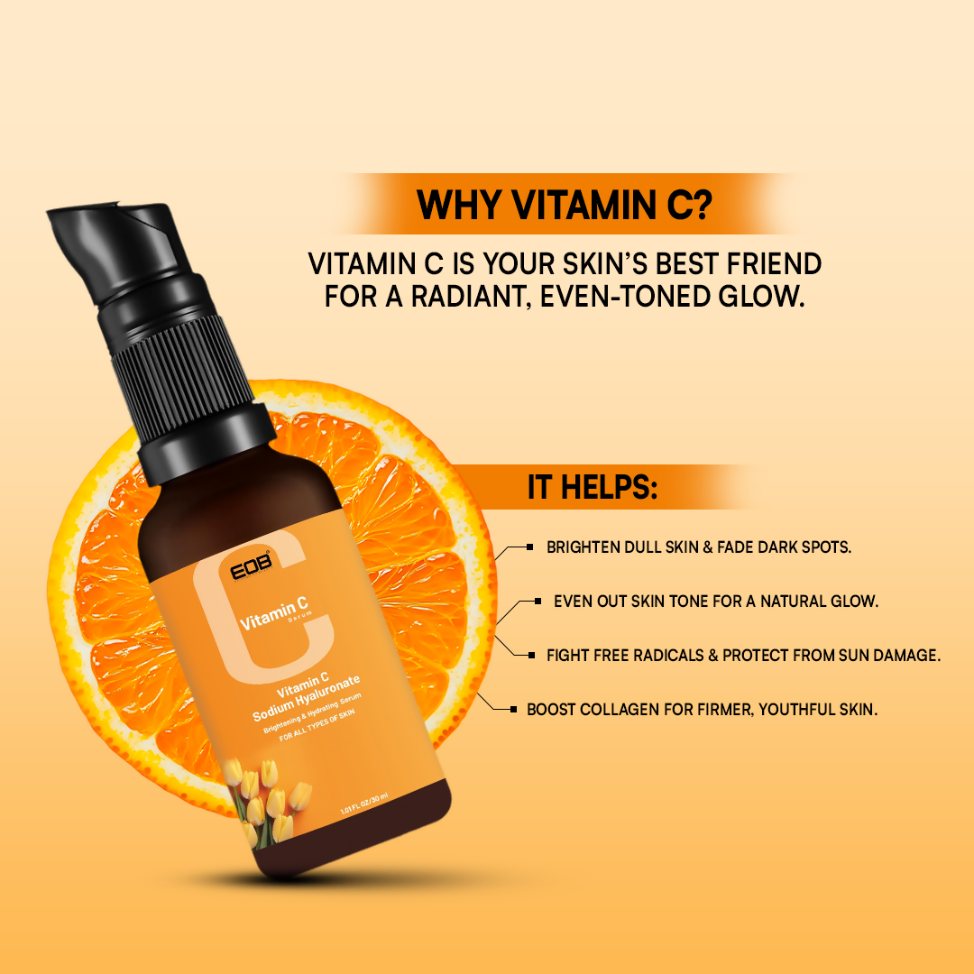 EOB 20% Vitamin C Serum with Hyaluronic Acid Face Serum