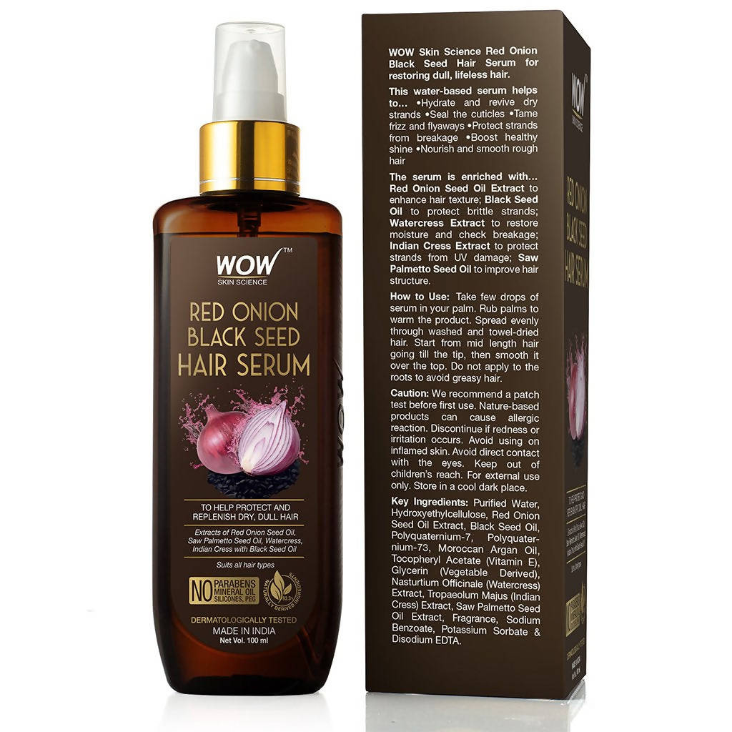 Wow Skin Science Red Onion Black Seed Hair Serum - Drmedicart