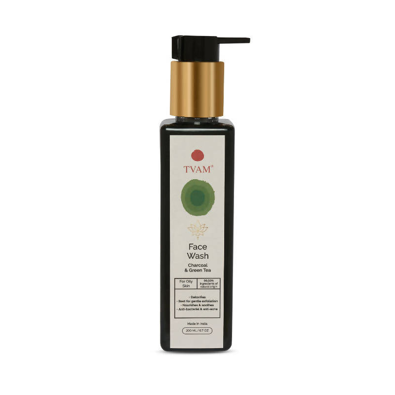 Tvam Charcoal Green Tea Face Wash