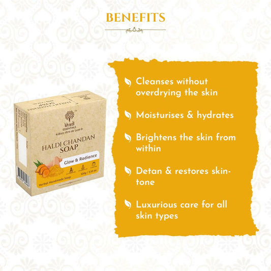 Buy Khadi Essentials Haldi Chandan Herbal Handmade Soap from DrMediCart, Ship from India to USA