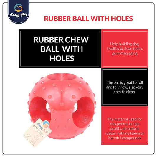 Goofy Tails Dog Ball Dog Toys - Red (Large)
