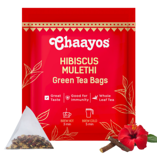 Buy Chaayos Hibiscus Mulethi Green Tea Bags from DrMediCart