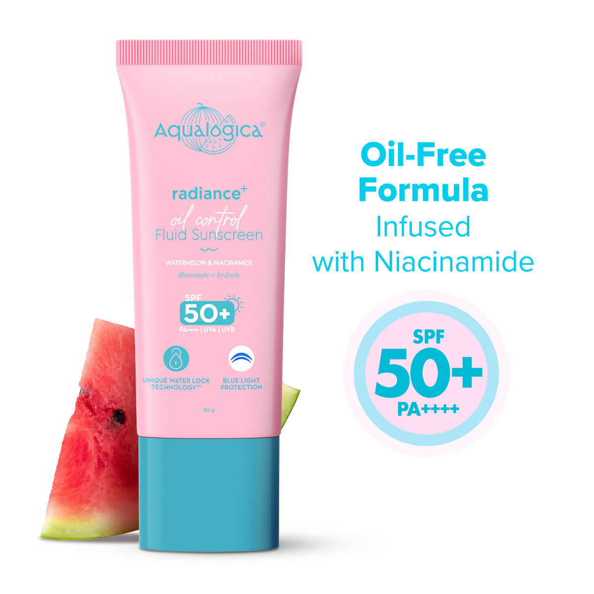 Aqualogica Radiance+ Oil Control Fluid Sunscreen SPF50+ PA++++
