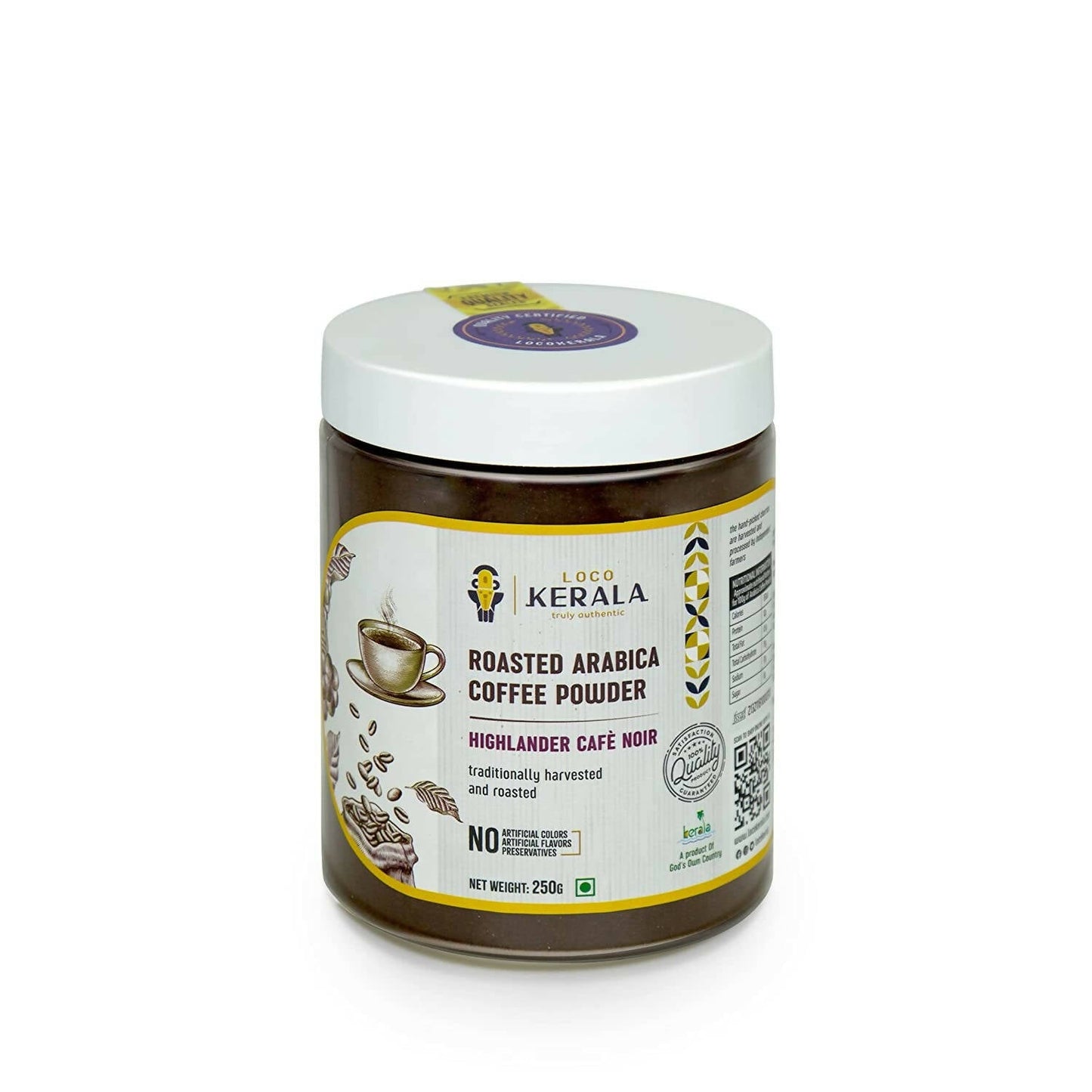 LocoKerala Highlander Cafè Noir Arabica Coffee Powder