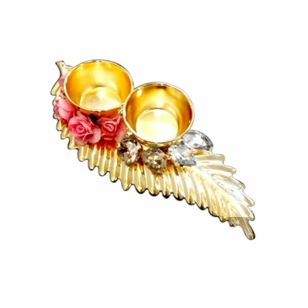 Buy Leaf Shaped Haldi Kumkum Holder