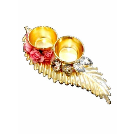 Buy Leaf Shaped Haldi Kumkum Holder