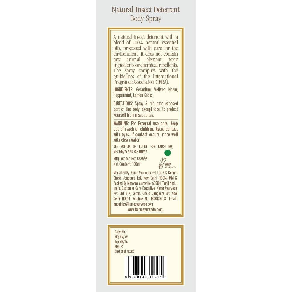 Kama Ayurveda Natural Insect Deterrent Body Spray 100ml