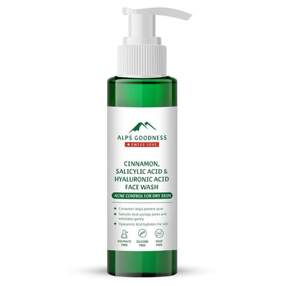 Alps Goodness Cinnamon, Salicylic Acid & Hyaluronic Acid Facewash - DrMediCart
