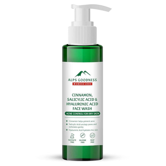 Alps Goodness Cinnamon, Salicylic Acid & Hyaluronic Acid Facewash - DrMediCart