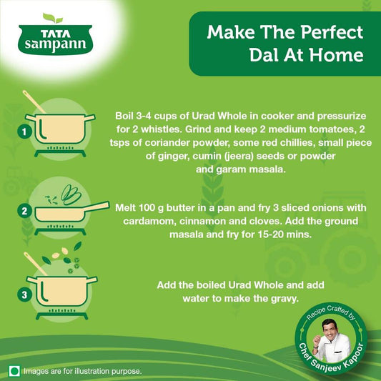 Buy Tata Sampann Unpolished Urad Dal Whole from DrMediCart, Ship from India to USA