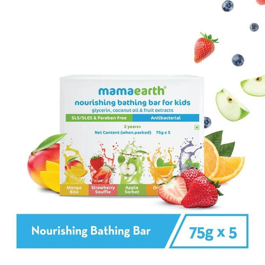 Buy Mamaearth Nourishing Bathing Bar Soap For Kids ? ( Pack of 5) from DrMediCart, Ship from India to USA