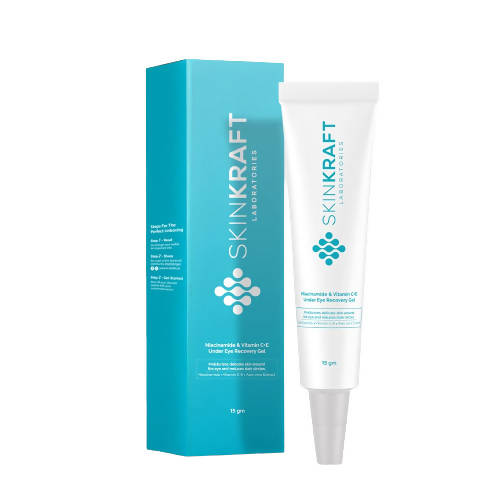 SkinKraft Niacinamide & Vitamin C+E Under Eye Recovery Gel - DrMediCart