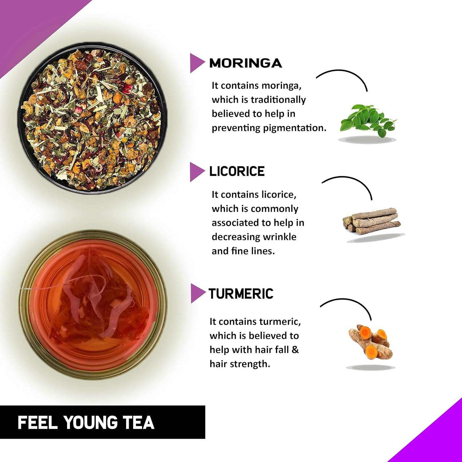 Teacurry Feel Young Tea Bags (Anti Ageing Tea) - Drmedicart