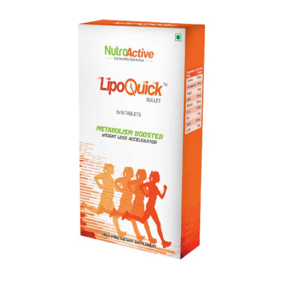 Buy Nutroactive Lipoquick Metabolism Booster Tablets from DrMediCart, Ship from India to USA