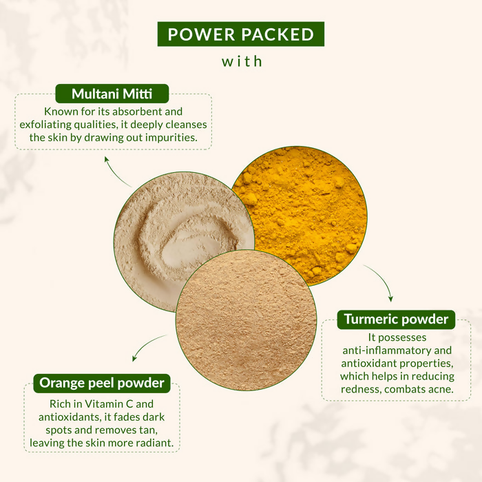 Lotus Botanicals Multani Mitti Turmeric & Orange Peel Skin Tightening & Brightening Face Pack