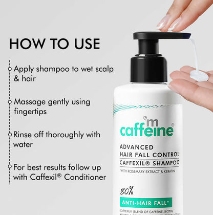 mCaffeine Advanced Hair Fall Control Caffexil Shampoo with Rosemary