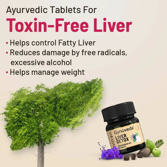 Gynoveda Gut Health Liver Detox + Trika-Gold Ayurvedic Tablets Combo