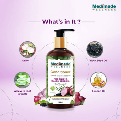 Medimade Wellness Red Onion and Black Seed Hair Conditioner - DrMediCart