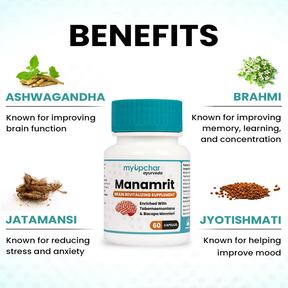 myUpchar Ayurveda Manamrit Brain Revitalizer Capsules