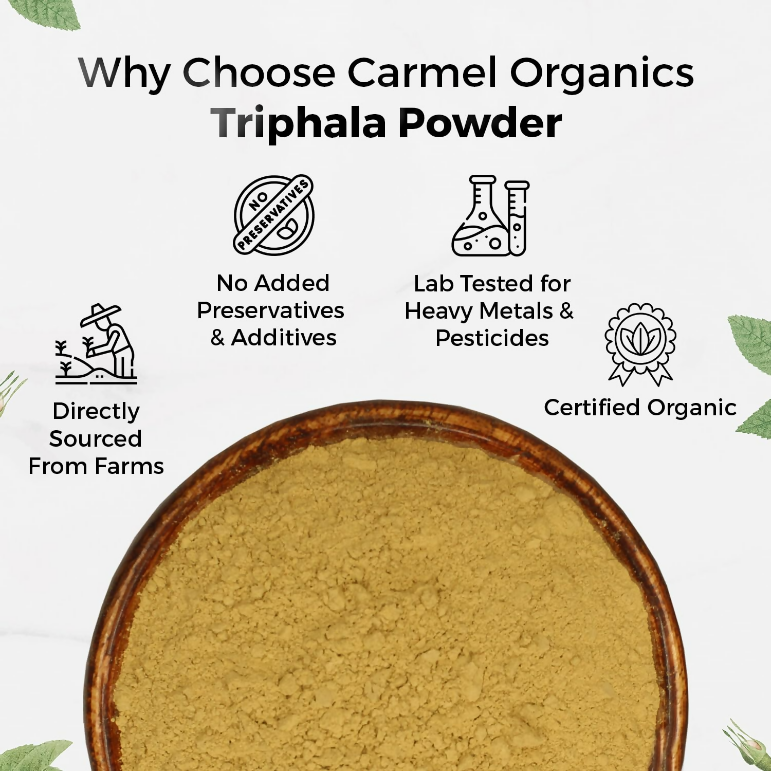 Carmel Organics Triphala Fruits Powder