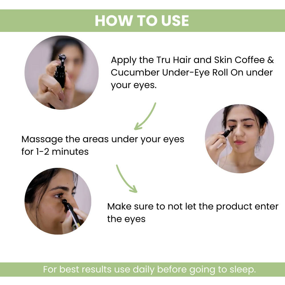 tru hair skin coffee cucumber under eye roll on buy in usa