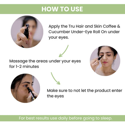 tru hair skin coffee cucumber under eye roll on buy in usa