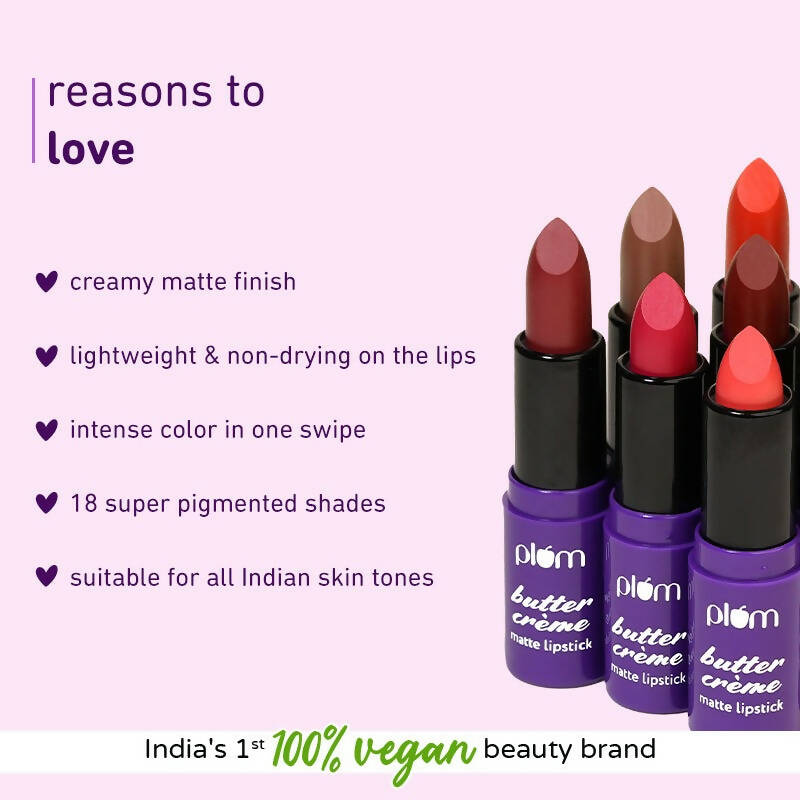 Plum Butter Crème Matte Lipstick Ruby Who? - 135 (Cool Toned Red)