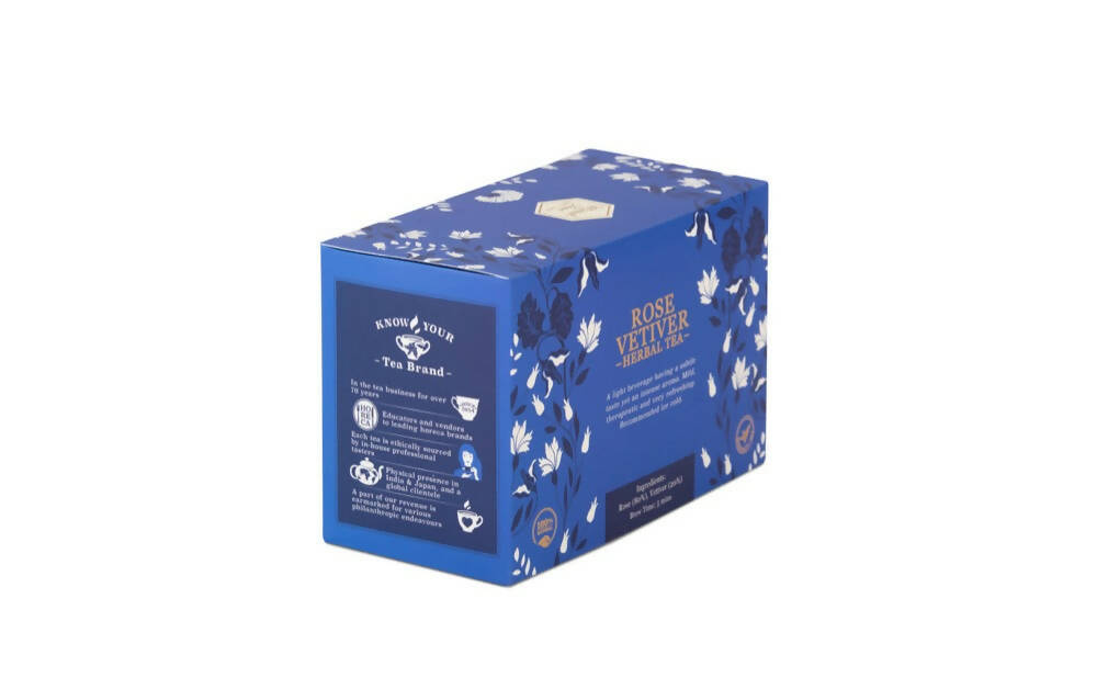 Mittal Teas Rose Vetiver Herbal Tea - Eco Friendly Bags