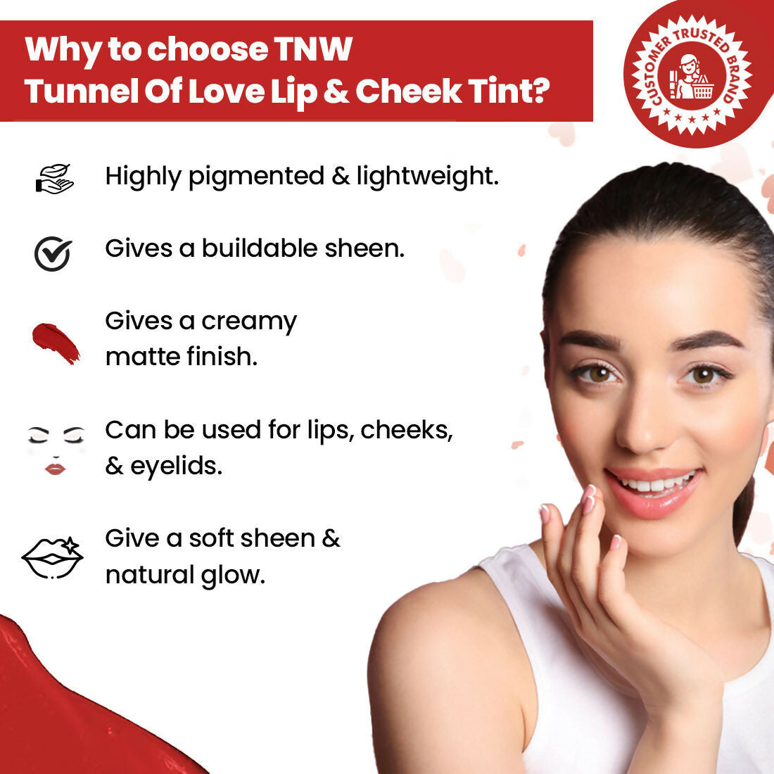 The Natural Wash Tunnel Of Love Lip & Cheek Tint With Rosehip Oil