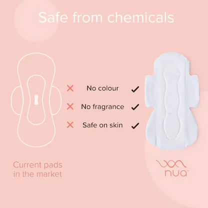 Nua Ultra Safe Sanitary Pads Heavy Flow-XL+ with Disposal Pouches