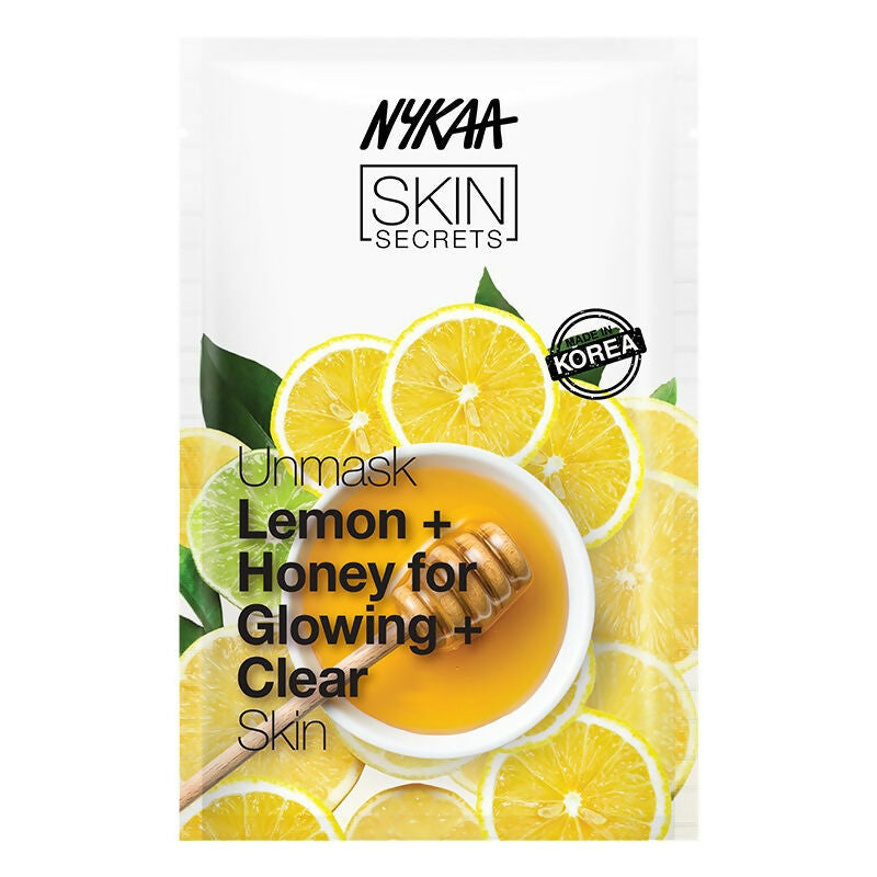 Nykaa Skin Secrets Indian Rituals Lemon + Honey Sheet Mask For Glowing & Clear Skin - Drmedicart