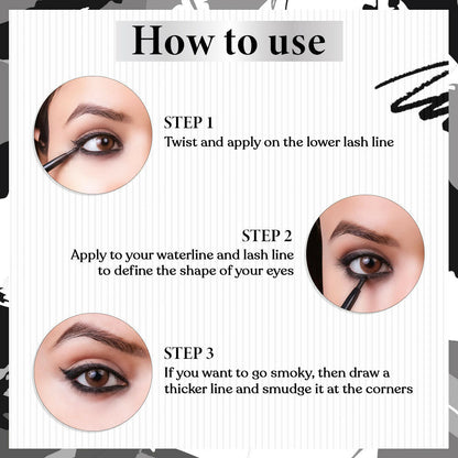 The Natural Wash Eyecatchy Longstay Intense Kajal - Black Pearl