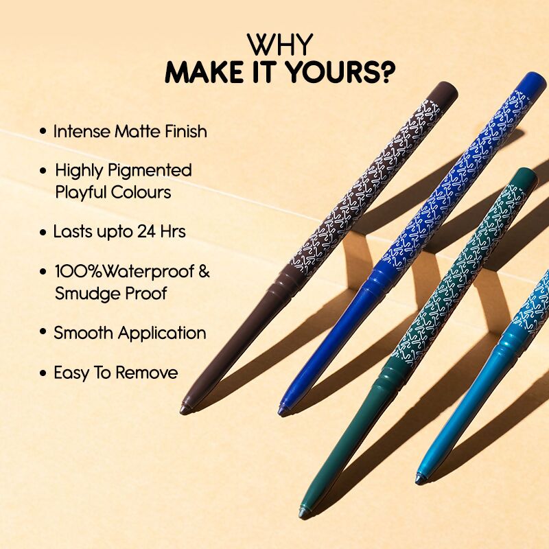 Kay Beauty By Katrina Kaif 24HR Coloured Matte Kajal - Teal