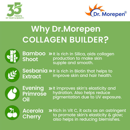 Dr. Morepen Natural Collagen Builder - Orange Berry Flavour