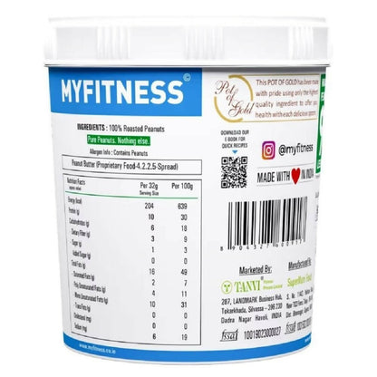 Myfitness All Natural Unsweetened Peanut Butter Crunchy