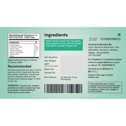 Teacurry DHT Blocker Tea Bags - Drmedicart