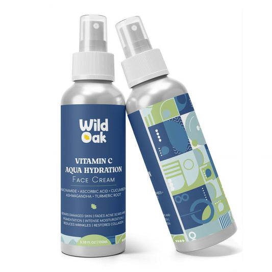 Buy Wild Oak Vitamin C Aqua Hydration Cream with Niacinamide, Cucumber, Turmeric & Ashwagandha from DrMediCart, Ship from India to USA