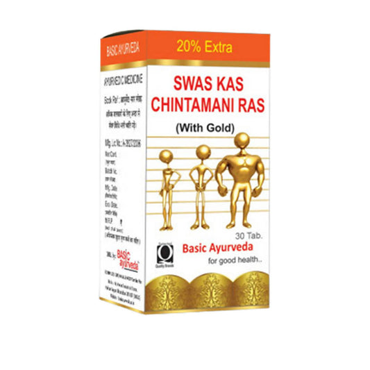 Buy Basic Ayurveda Swas Kas Chintamani Ras (Brihat) Tablets from DrMediCart, Ship from India to USA