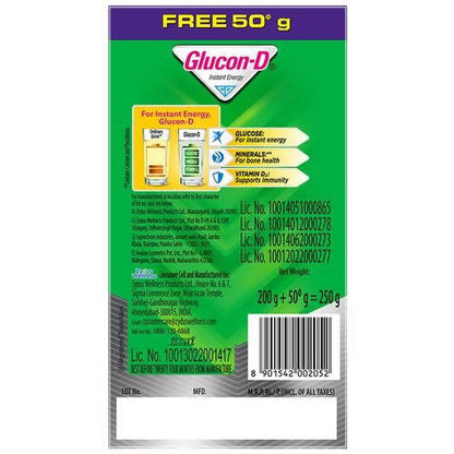 Glucon-D Instant Energy Health Drink - Regular Plain Glucose Powder | Instant Energy & Immunity Recharge With Vitamin C & Calcium